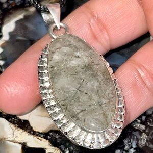 Tourmalinated Quartz Pendant 2 1/4”